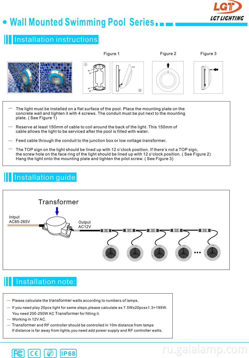 Светодиодные стены бассейна, подводные стены, водонепроницаемые радужные фонари